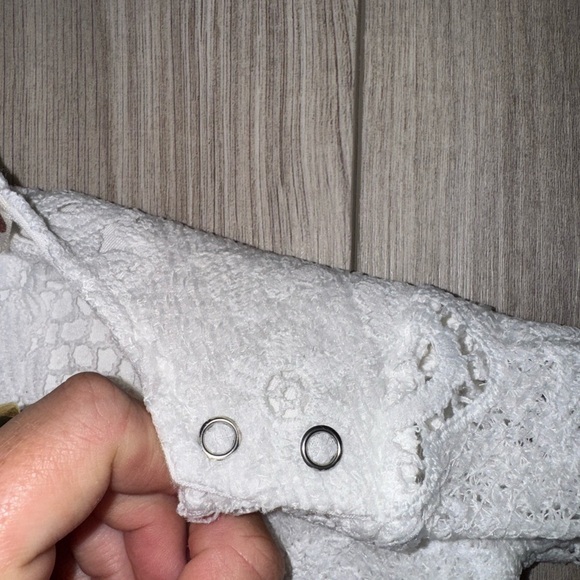 Elegant White Lace Baby One Piece - Picture 3 of 5